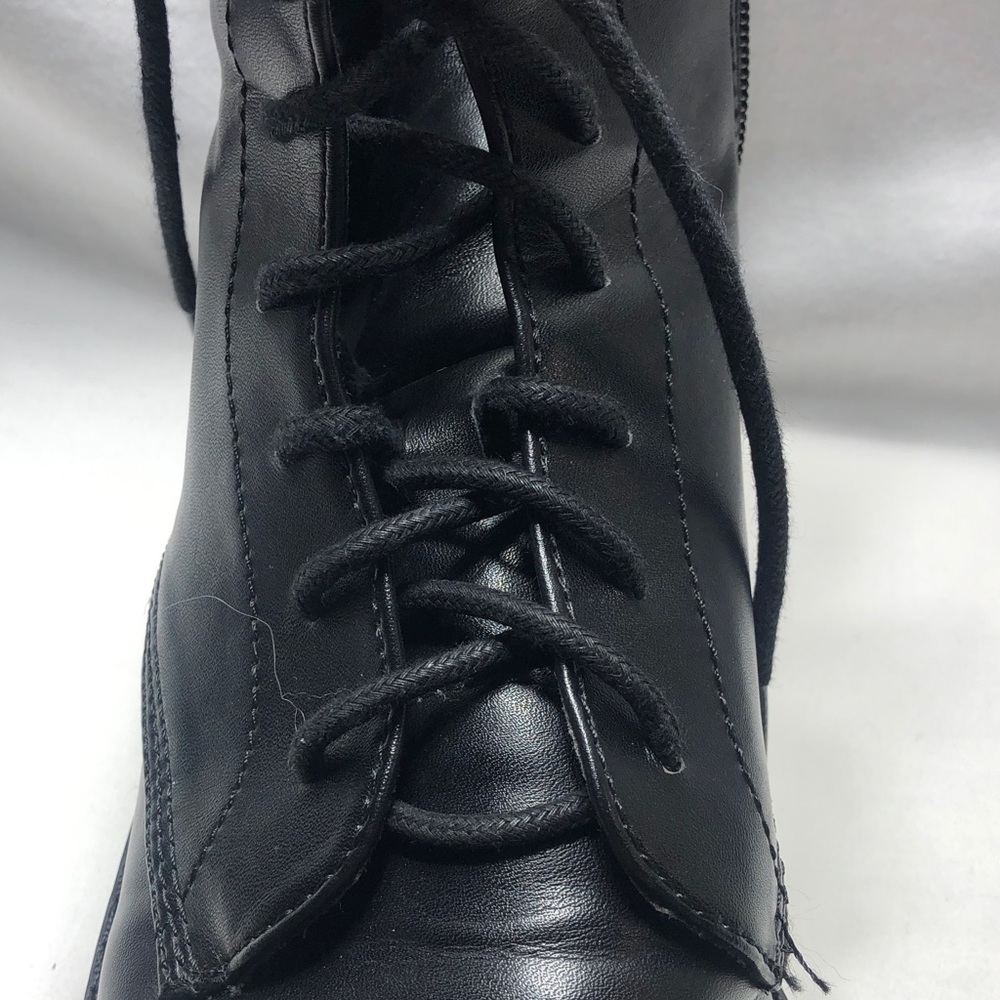 Urban Outfitters Gemma Utility Wedge Black Combat Boots, Women’s Size 9 - Picture 9 of 12